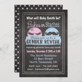 Geschlecht der Lashes und Staches Einladung (Vorne/Hinten)