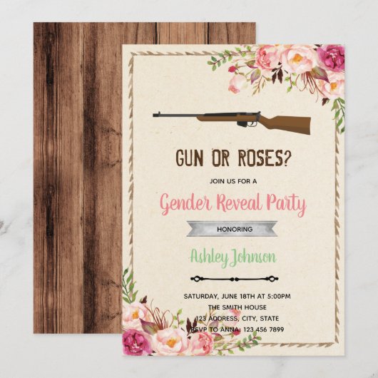 Geschlecht der Rose Einladung (Vorne/Hinten)