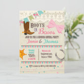 Geschlecht der Stiefel oder Bows Einladung (Stehend Vorderseite)