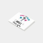Geschlecht des Babys enthüllt Rosa oder Blau Onkel Post-it Klebezettel (angewinkelt)