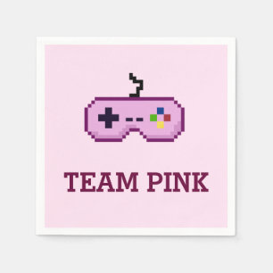 Geschlecht des Gamer-8bit decken Team-Rosa auf Serviette