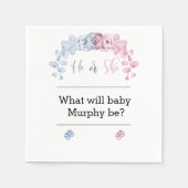 Geschlecht: Einladung, Er oder sie Serviette (Vorderseite)