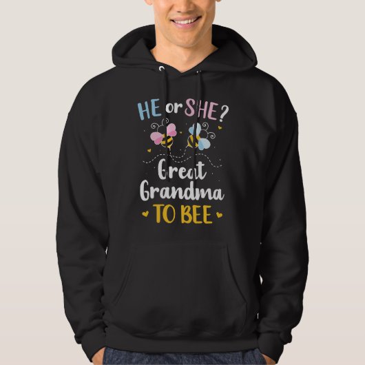 Geschlecht enthüllen er oder sie Urgroßmutter pass Hoodie (Vorderseite)