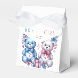 Geschlecht enthüllende Babyparty Teddybär blau ros Geschenkschachtel