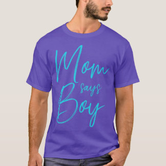 Geschlecht enthüllende Mutter sagt Junge, passend T-Shirt
