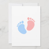 Geschlecht enthüllt Baby Dusche blauen rosa Junge Einladung (Rückseite)