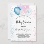 Geschlecht enthüllt Baby Dusche blauen rosa Junge  Einladung (Vorderseite)