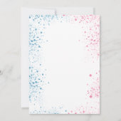 Geschlecht enthüllt Baby Dusche blauen rosa Junge Einladung (Rückseite)