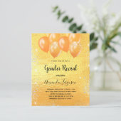 Geschlecht enthüllt Baby Dusche Mädchen Gold Einla (Stehend Vorderseite)