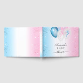 Geschlecht enthüllt Baby Dusche Party blau pink Gästebuch (Voll)