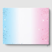 Geschlecht enthüllt Baby Dusche Party blau pink Gästebuch (Rückseite)