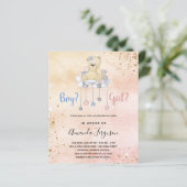 Geschlecht enthüllt Baby Dusche Teddy Bärenjunge M (Stehend Vorderseite)