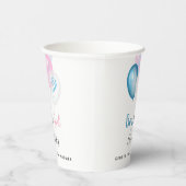 Geschlecht enthüllt Baby-Duschjunge Mädchen blau r Pappbecher (Rechts)