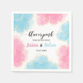 Geschlecht enthüllt Blau oder Rosa Er oder sie Pap Serviette (Vorderseite)