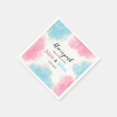 Geschlecht enthüllt Blau oder Rosa Er oder sie Pap Serviette (Ecke)