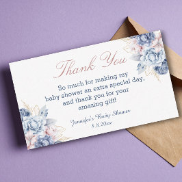 Geschlecht enthüllt Blumenkohl danke Babydusche Mitteilungskarte