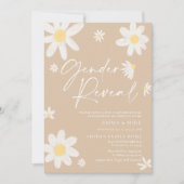 Geschlecht enthüllt Daisy Beige Einladung (Vorderseite)