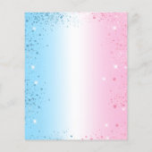 Geschlecht enthüllt das Budget für eine Babydusche Flyer (Hinten)