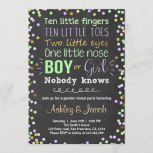 Geschlecht enthüllt Einladung Baby Dusche Junge od