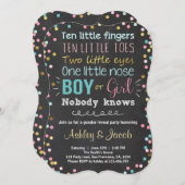 Geschlecht enthüllt Einladung Baby Dusche Junge od (Vorne/Hinten)