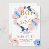 Geschlecht enthüllt Einladung von Jungen oder Mädc (Vorne/Hinten)