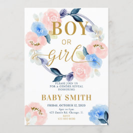 Geschlecht enthüllt Einladung von Jungen oder Mädc