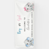 Geschlecht enthüllt Elefantenmädchen Banner (Vertikal)