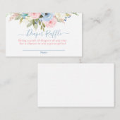 Geschlecht enthüllt florales Windeln Begleitkarte (Vorne/Hinten)