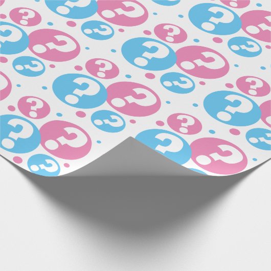 Geschlecht enthüllt Fragezeichen für Mädchen mit B Geschenkpapier (Ecke)