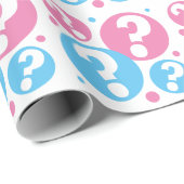 Geschlecht enthüllt Fragezeichen für Mädchen mit B Geschenkpapier (Rolleneckpunkt)