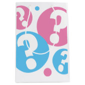 Geschlecht enthüllt Fragezeichen für Mädchen mit B Mittlere Geschenktüte (Vorderseite)