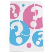 Geschlecht enthüllt Fragezeichen für Mädchen mit B Mittlere Geschenktüte (Rückseite)