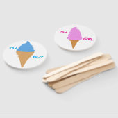 Geschlecht enthüllt Hand Fans Eis cones Baby Party Fächer (Non-assembled)