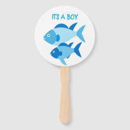 Geschlecht enthüllt Handfans niedliche Fische Fächer