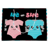 Geschlecht enthüllt niedliche Duschtüte Große Geschenktüte (Vorderseite)