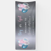 Geschlecht enthüllt Party Junge Mädchen blau pink  Banner (Vertikal)