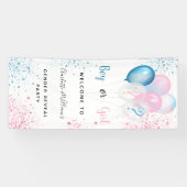 Geschlecht enthüllt Party Junge Mädchen blau pink Banner (Horizontal)