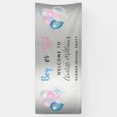 Geschlecht enthüllt Party Junge Mädchen blau pink  Banner (Vertikal)