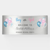 Geschlecht enthüllt Party Junge Mädchen blau pink  Banner (Horizontal)