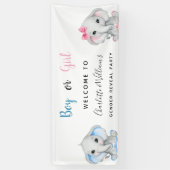 Geschlecht enthüllt Party Junge Mädchen blau rosa  Banner (Vertikal)