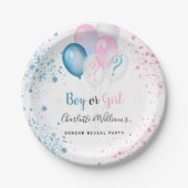 Geschlecht enthüllt Party Junge Mädchen blau rosa Pappteller (Vorderseite)