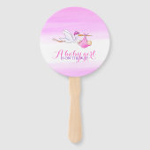 Geschlecht enthüllt Party Storch Mädchen oder Jung Fächer (Rückseite)