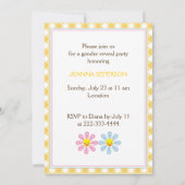 Geschlecht enthüllt Party Textdesign mit daisy Blu Einladung (Rückseite)