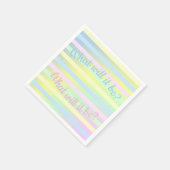 Geschlecht enthüllt pastellgestreifte niedliche Pa Serviette (Ecke)