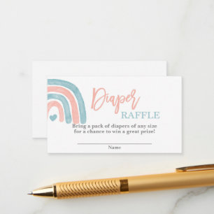 Geschlecht enthüllt Regenbogen Windeln Begleitkarte