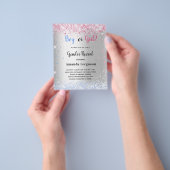 Geschlecht enthüllt rosa blaue Silber Glitzer Haus Flyer (Gruppe)