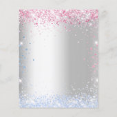Geschlecht enthüllt rosa blaue Silber Glitzer Haus Flyer (Hinten)