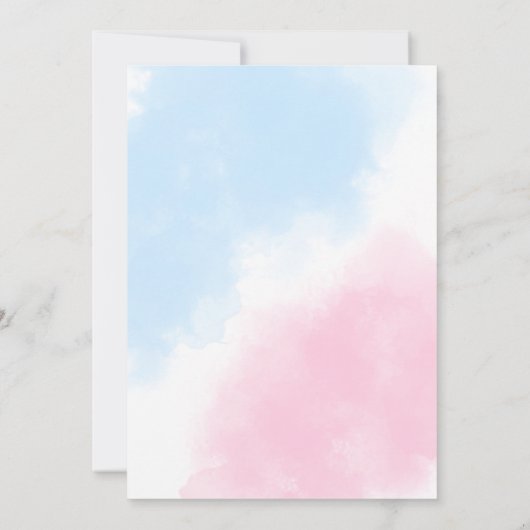 Geschlecht enthüllt rosa blaues Gold oh Baby einla Einladung (Rückseite)