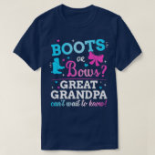 Geschlecht enthüllt Stiefel oder Bows Urgroßvater T-Shirt (Design vorne)
