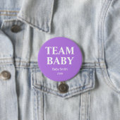 Geschlecht enthüllt Team Baby lila jedes Thema Button (Beispiel)